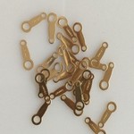 findings, unfinished chain finding, gold-plated chain findings tabs, sold per pkg 100 pcs