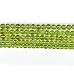 Bead, peridot (natural), 4mm round,A grade Mohs hardness 6-1/2 to 7. Sold per 15-inch strand