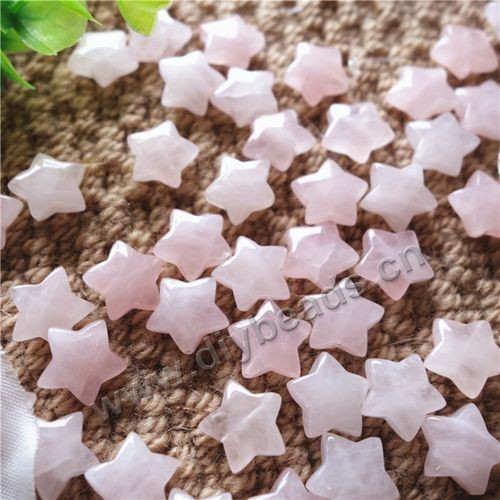 Bead,rose quartz,15mm star. Sold per pkg 50pcs