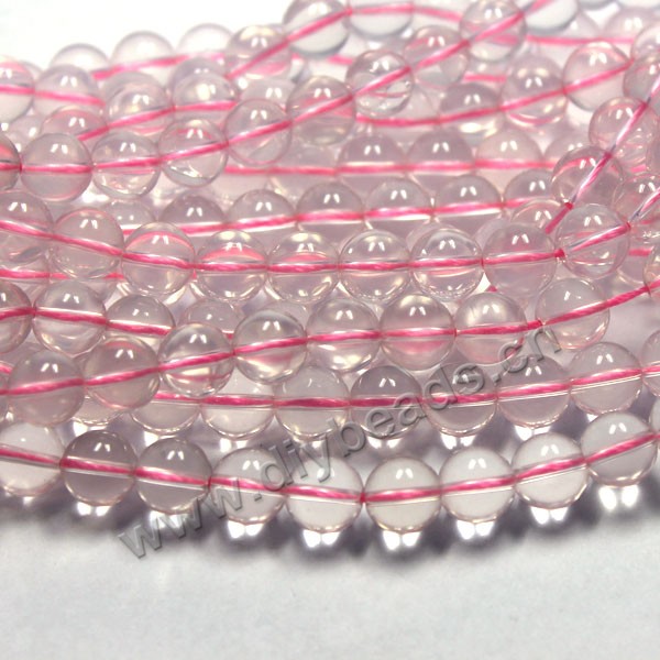 Bead, rose quartz (natural), 10mm round, Sold per 16-inch strand