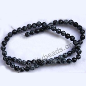 Bead, snowflake jasper (natural), 6mm round. Sold per 15-inch strands