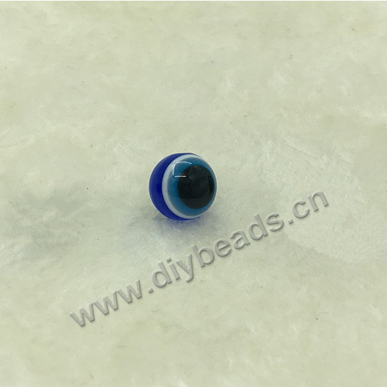 Wholesale cheap European style 8mm Turkey acrylic evil eye beads,sold by 1000pcs per pkg