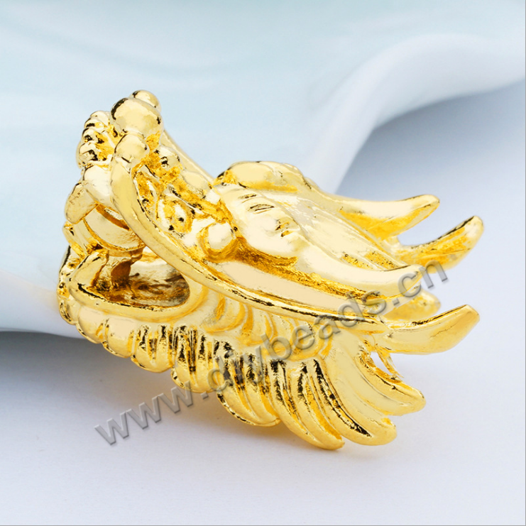 Copper plating 24k gold dragon head spacer beads