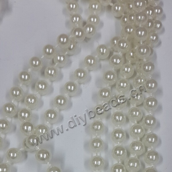 Beads,acrylic  beads with chain,round color,abs plastic , immitation pearl  8 mm round. Sold per pkg of 500grams