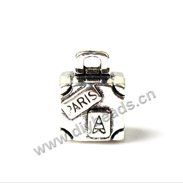 Bead,big-hole beads,zinc alloy,handbag shape,9*11mm,Sold per pkg of 100pcs