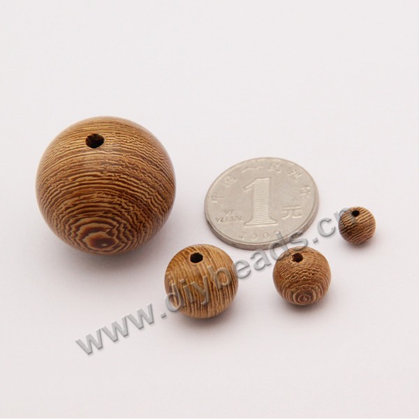 Beads,Wenge wood beads,smooth round,8mm. Sold per pkg of 50ps