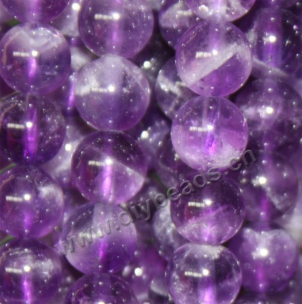 Bead, flower amethyst (natural), 8mm round,A grade. Sold per 15-inch(38cm) strand