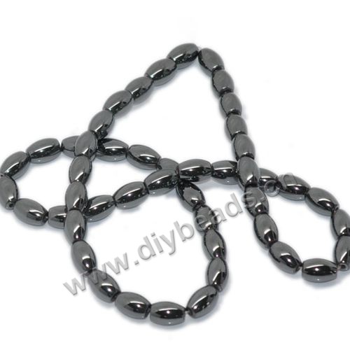 hematite Bead,balck,6x9mm oval. Sold per 10strands
