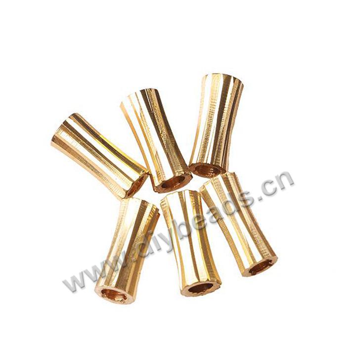 Bead,big-hole beads,brass bead , tube shape,3.5*8mm, Sold per pkg of 500ps