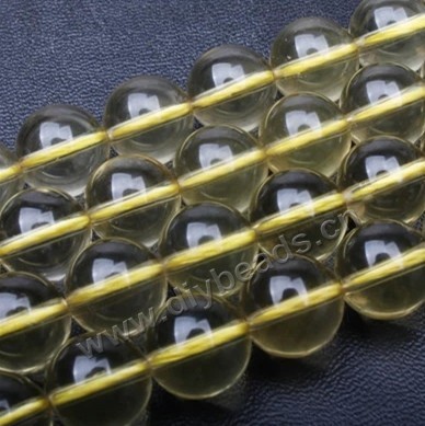 Bead, Citrine (Dyed), 12mm round, Sold per 15-inch strand