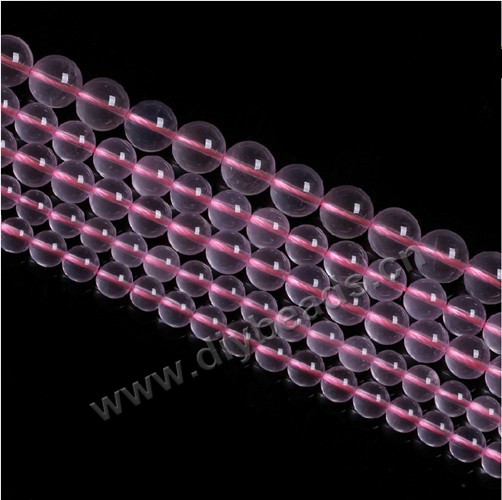 Bead, rose quartz (natural), 8mm round, A grade.Sold per 15-inch strand