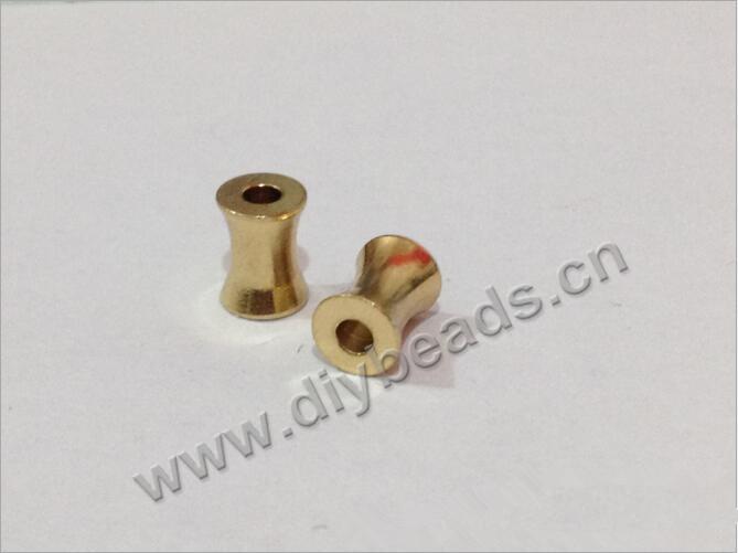 Tube shaped brass beads 