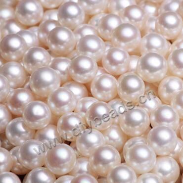 Natural AAAA half-drilled 6.5-7mm round freshwater loose Pearls