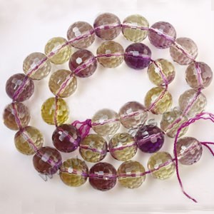 Bead, ametrine (imitation), 12mm  128-faceted round,approximately  32ps.