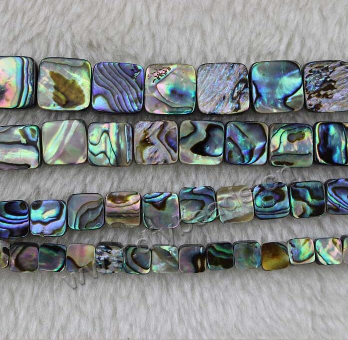 6mm 8mm 10mm 12mm square natural abalone shell beads
