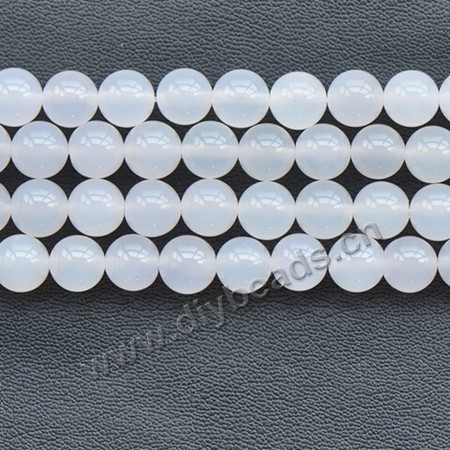 Bead,agate,white,faceted 4mm round, Sold per pkg 20pcs.
