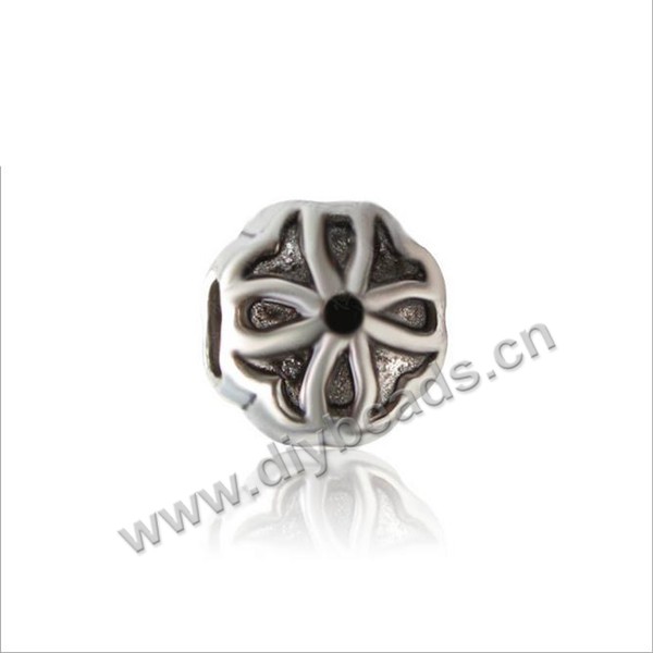 Bead,big-hole beads,zinc alloy,flower shape,10.5*10.5mm,Sold per pkg of 100pcs