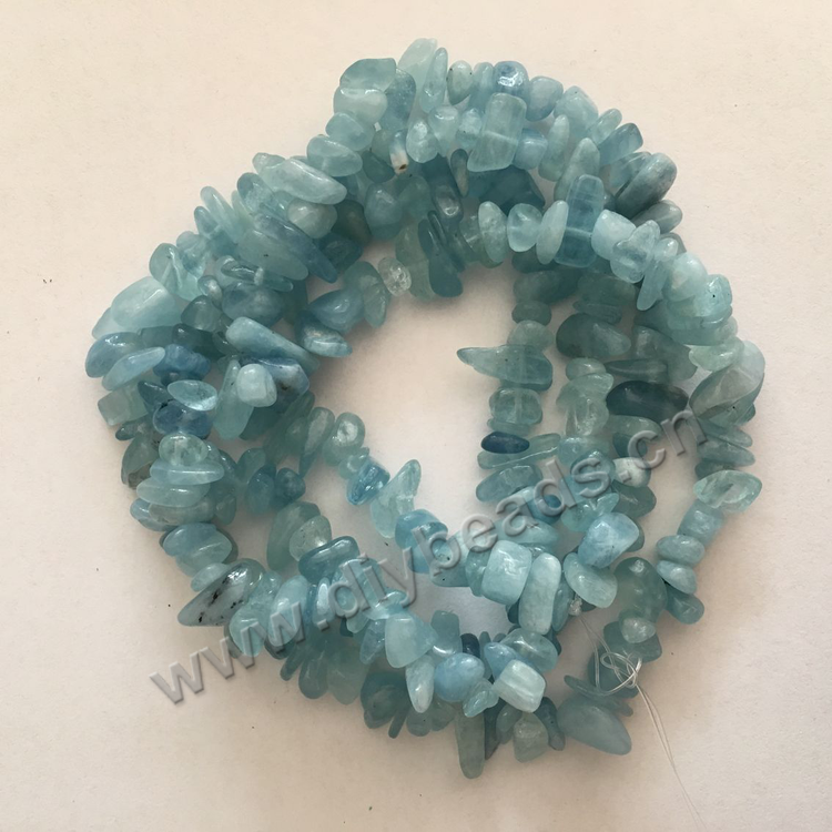 Wholesale 90cm crystal gravel natural gemstone Aquamarine chip beads  for jewelry making