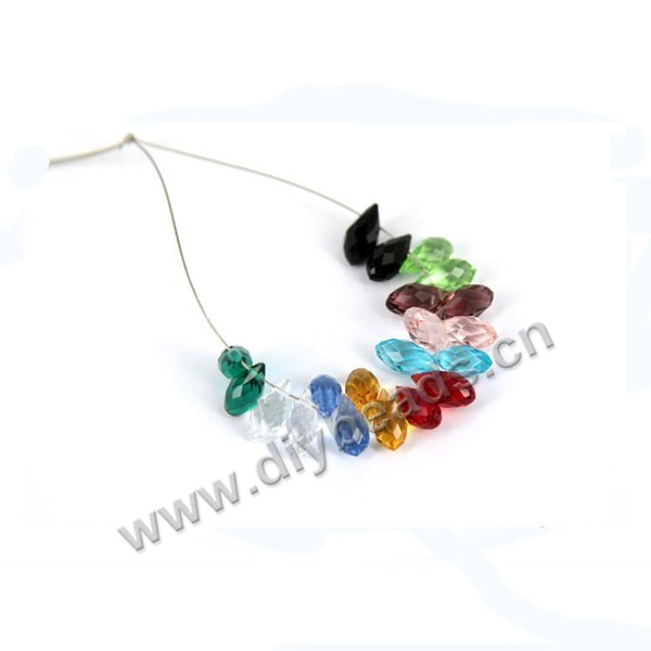 Bead, k9 glass,mixed colors,12x6mm top-drilled faceted teardrop,diy beads,pendant,wholesale cheap,factory price. Sold per pkg of 1000ps.