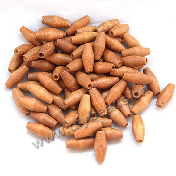 Beads,wood,round loose beads,10x24mm. Sold per pkg of 100ps