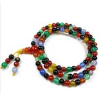 Bracelet, multi-colored buddha beads,for prayer beads,sold per pkg of 5 pc.