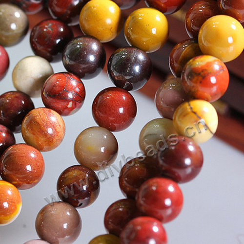 Bead,agate,6mm,round,colorful,Sold per pkg of five strands