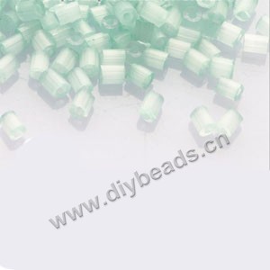seed beads, tube beads, Bugle bead, glass beads, mint green,silky luster and satin round #1 (2x2mm). Sold per pkg of 450 grams,approximately 30,000ps 