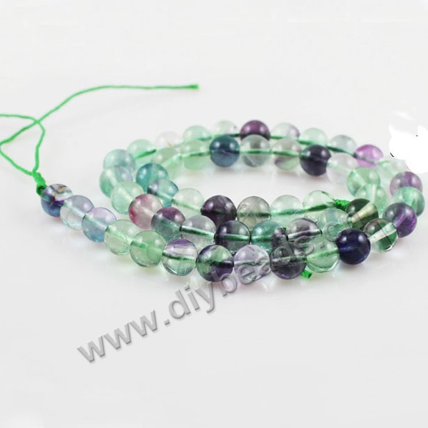 Bead, rainbow fluorite (natural), 10mm round, A grade, Mohs hardness 4. Sold per 15-inch strand