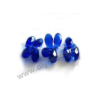 Bead, k9 glass,blue,13x8mm top-drilled faceted teardrop,diy beads,drop,wholesale cheap,factory price. Sold per pkg of 50ps.
