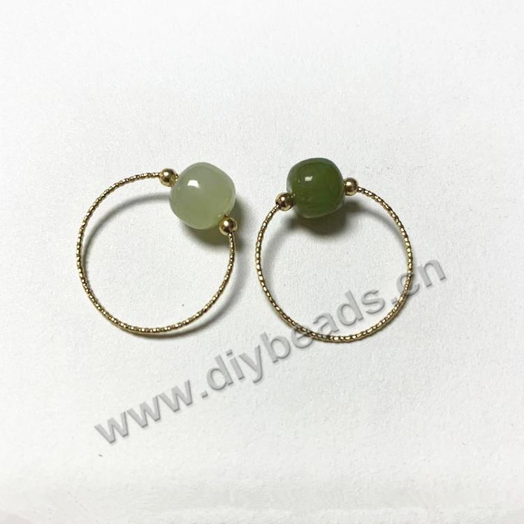 Hetian jade beads ring