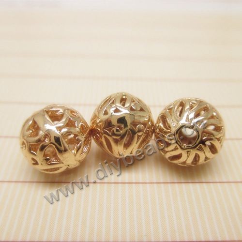 Bead,copper,24k gold filled,10mm,round,Sold per pkg of 50 pieces.