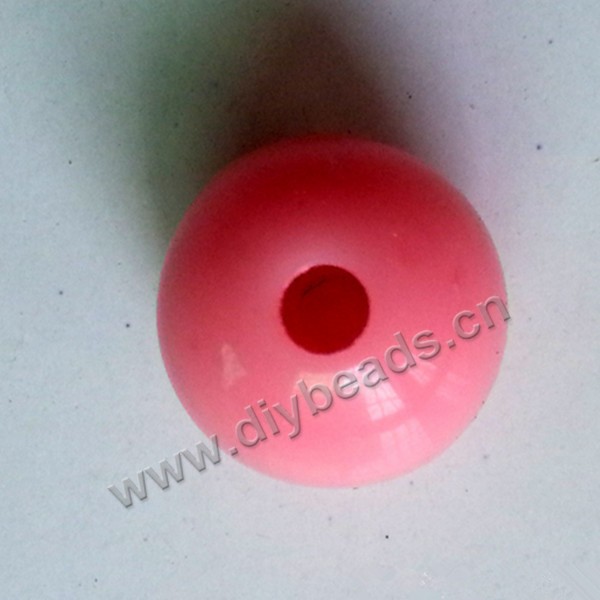 Bead, acrylic, lucid red, 12mm round. Sold per pkg of 500grams