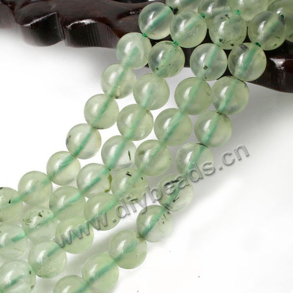 Bead, green garnet (natural), 10mm round, Sold per 15-inch strand