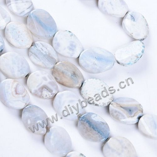 Bead,fire agate,white color,15x20mm oval, Sold per one strand.