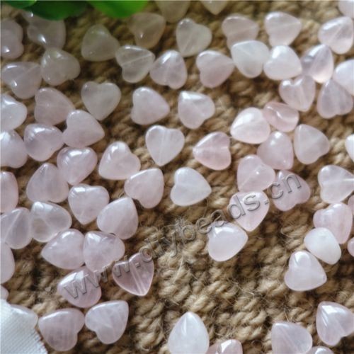 Bead,rose quartz,8mm heart design.Sold per pkg 50pcs
