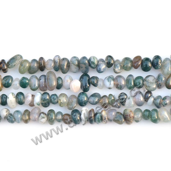 Bead,natural agate,green,smooth 6*10mm irregular,Sold per one strand.