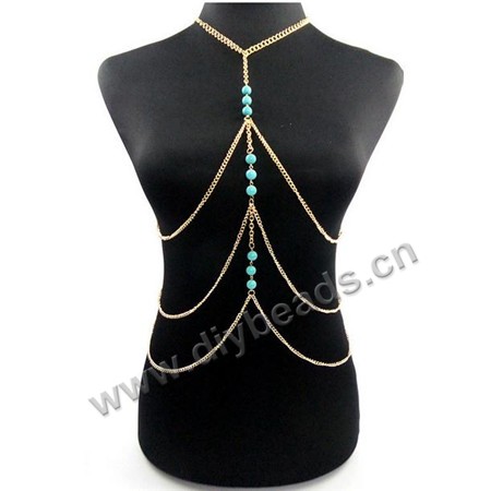 American&European style, sexy body chain, with tophus beads,for women
