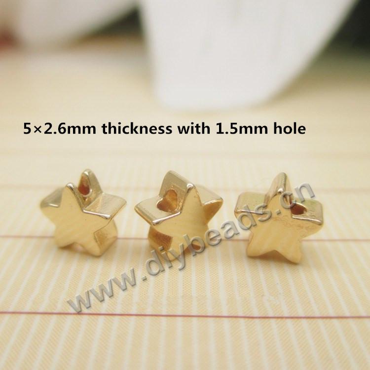 24k gold filled beads-star