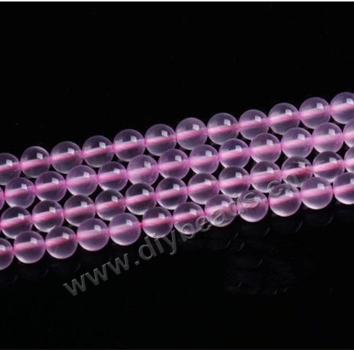 Bead, rose quartz (natural), 6mm round, Sold per 15-inch strand