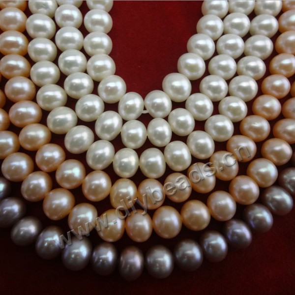 Pearl, cultured freshwater,white pink purple,7-8mm potato, AAA grade. Sold per bag of one strand