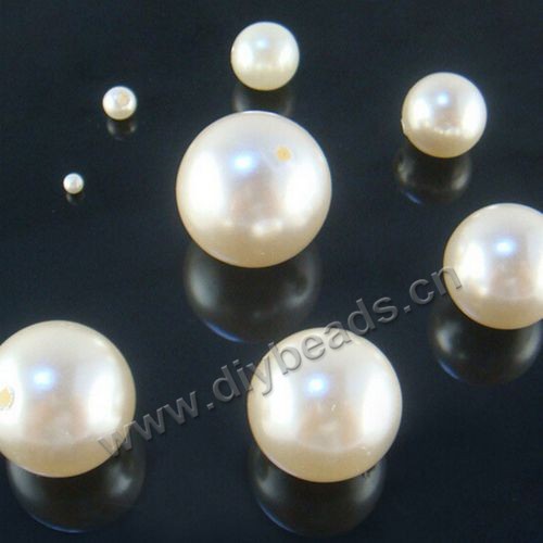 Imitation pearl,acrylic pearl,white with half hole,3mm round. Sold per pkg of 10000pcs