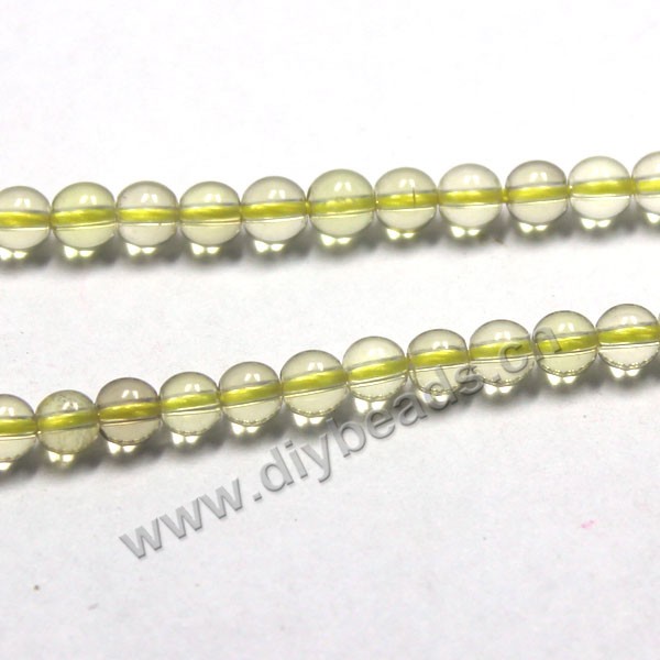Bead, Citrine (natural), 5mm round, Sold per 16-inch strand