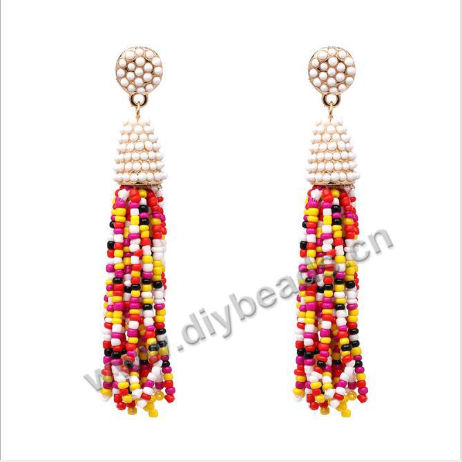 beaded tassel earring 4