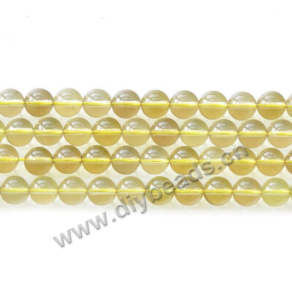 Bead,yellow quartz,smooth,8mm round.Sold per pkg one strands.