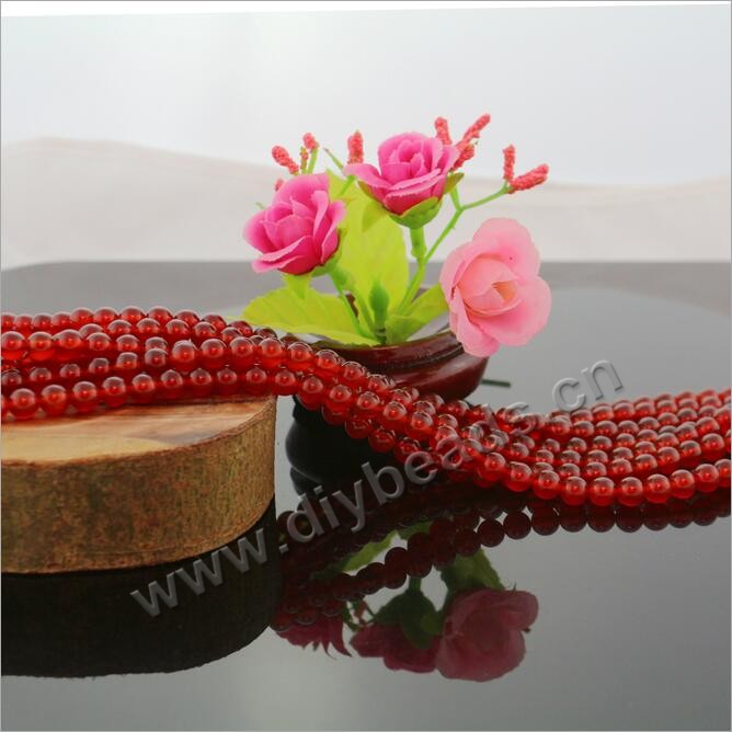 Bead, red agate beads,High quality natural red agate round loose beads for DIY jewelry 6mm ,sold per 5 strands 