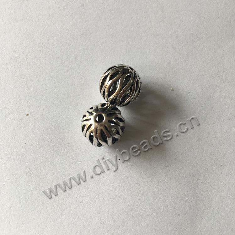 10mm charm findings Tibetan silver  alloy hollow beads