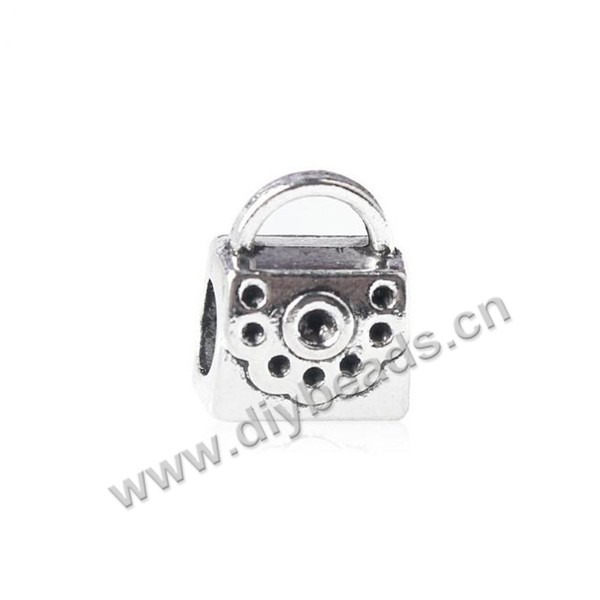 Bead,big-hole beads,zinc alloy,handbag shape,11*12mm,Sold per pkg of 100pcs