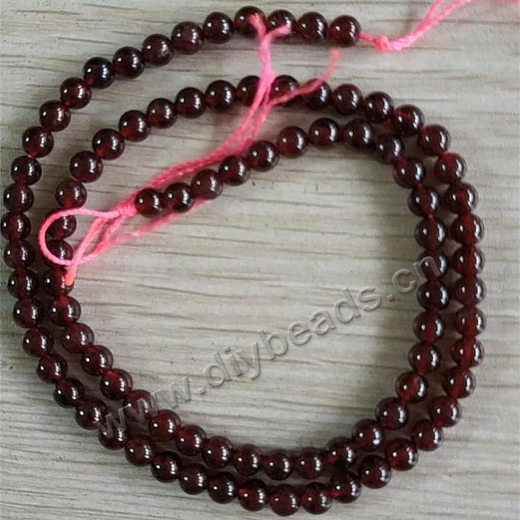 Wholesale 3A grade 4mm natural Mozambique pomegranate garnet beads