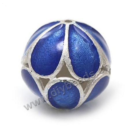 High quality, round cloisonn beads, with the petal-shape