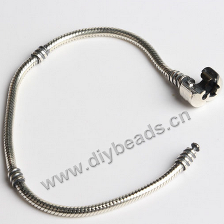 Chain,bracelet, 925 sterling silver snake bone chain ,17cm ,for big hole beads. Sold per 1 pieces.